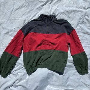 Vintage Style Quarter-Zip Pullover | Size M
